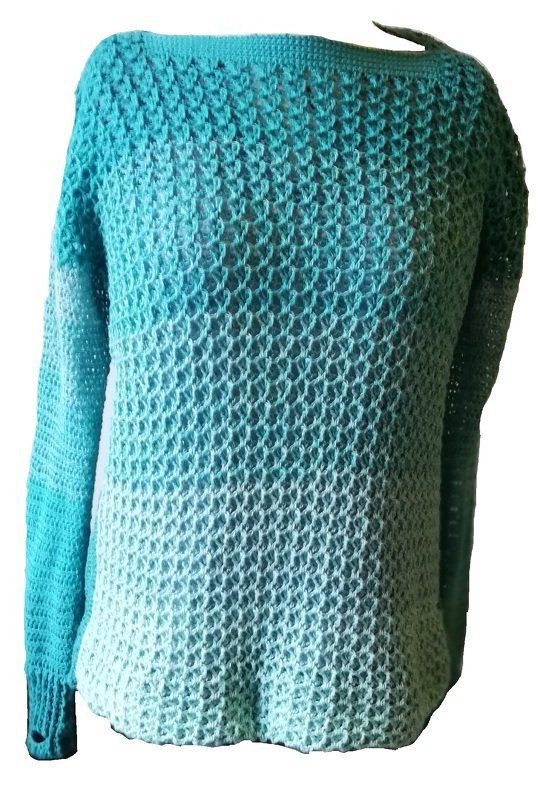 Häkelanleitung Pullover Smaragd