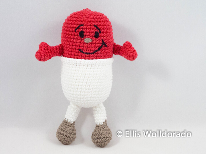 Glücks-Pille Häppy, Amigurumi, Häkelanleitung