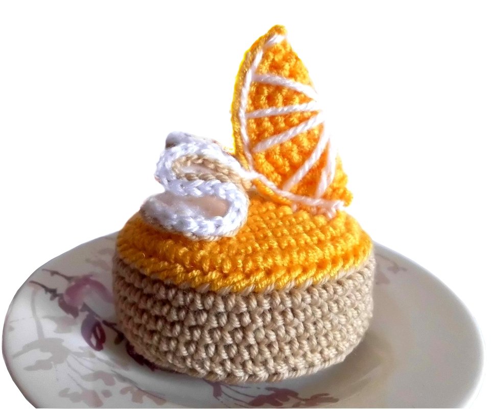 Amigurumi Zitronen-Törtchen Tarte au citron Anleitung