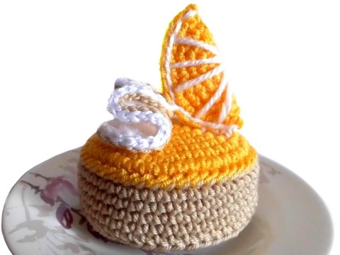 Amigurumi Zitronen-Törtchen Tarte au citron Anleitung