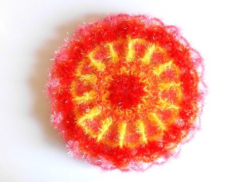 Mandala Waschlappen Spültuch Deckchen Sunburst