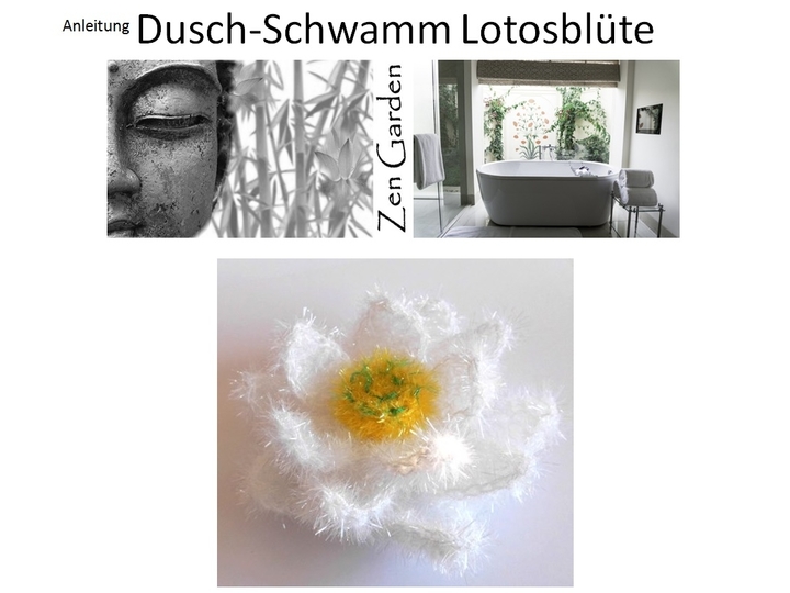 Badeschwamm Zen Garden Lotosblüte