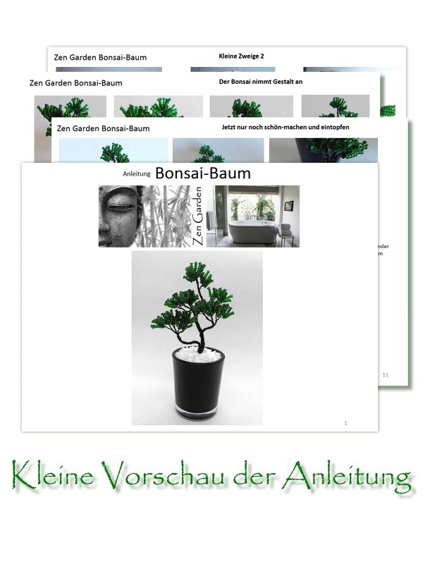 Zen Garden Bonsai Baum aus Perlen und Draht Anleitung - Bild 2