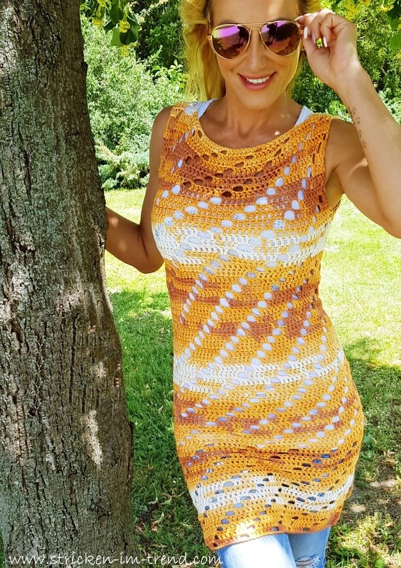 Häkelanleitung für ärmelloses Top | 2 Muster - 2 Längen | Häkeltop TONDO #1 - Bild 14