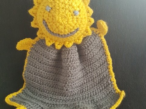 Häkelanleitung für Schnuffeltuch Sonne