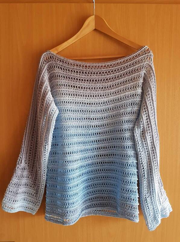 Pullove Aline häkeln Häkelpullover Tunika Oberteil Langarmshirt