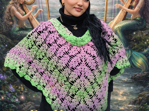 Crochet Pattern Die Harfe der Meerjungfrau – with Crochet Chart