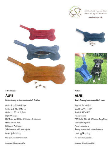 Alfie Food Training Dummy in 3 sizes Sewing Pattern