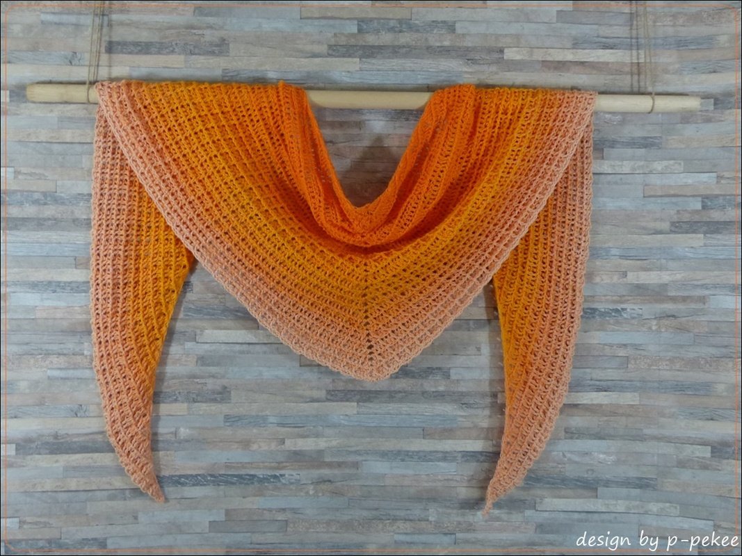 Shades of Diamonds  Häkelanleitung für ein Dreieckstuch oder Stola - Bild 5