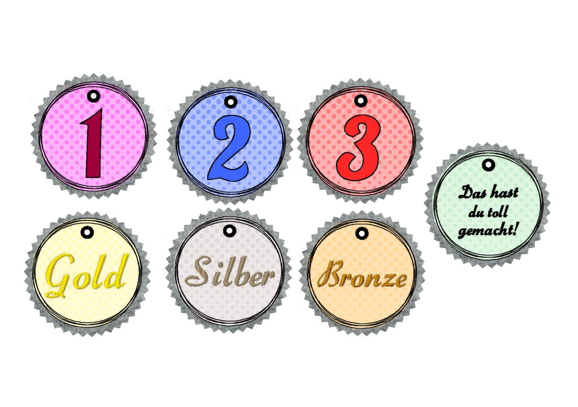 Stickdatei Medaillen - Rahmen ab 10 cm x 10 cm - Bild 3