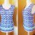 Sommer-Top -Blaue Welle- mit Lochmuster