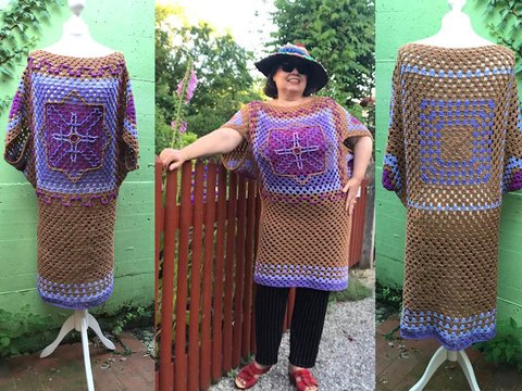 einfaches Strand- u. Hauskleid "USCHI"