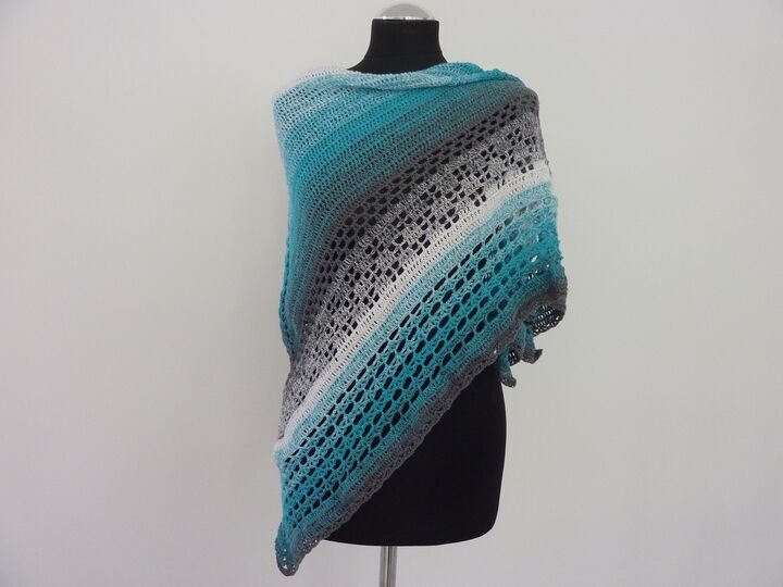 Häkelanleitung - Tuch "Stripes"