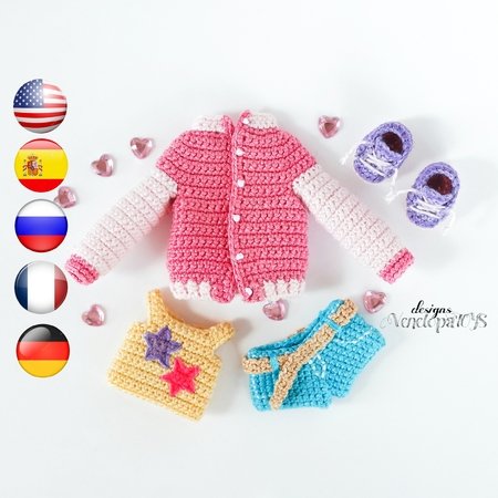 Crochet clothes for Doll Naomi Amigurumi Pattern
