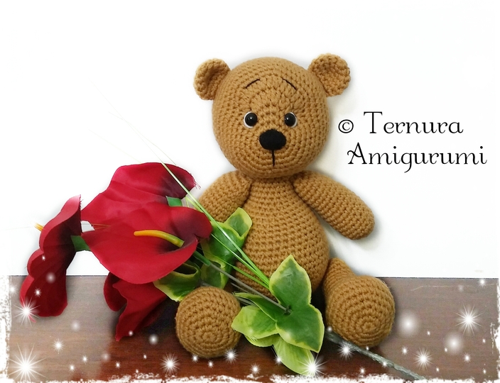 Crochet pattern LEO the bear teddy PDF ternura amigurumi english- deutsch- dutch