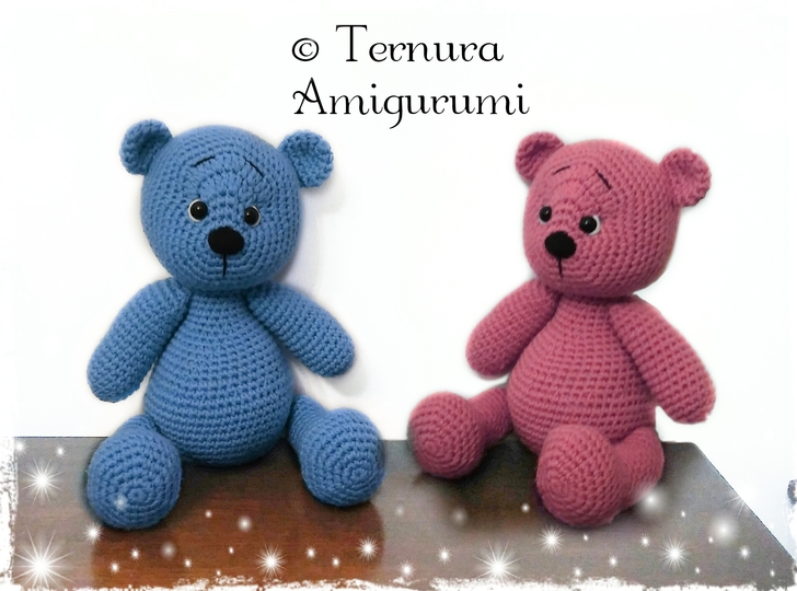 Crochet pattern LEO the bear teddy PDF ternura amigurumi english- deutsch- dutch