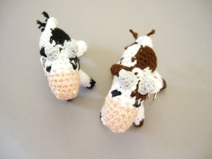 Häkelanleitung Kuh Schlüsselanhänger