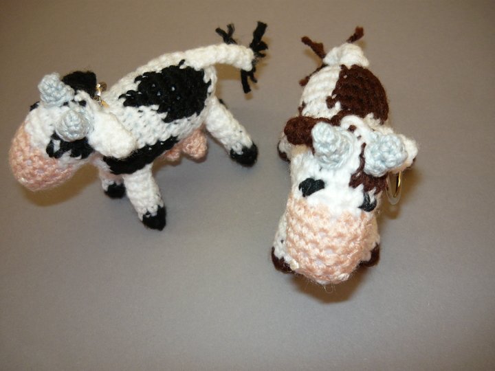 Häkelanleitung Kuh Schlüsselanhänger