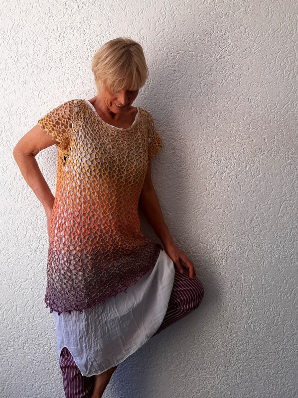 Sommer Tunika, Netzshirt "Hot Summer", alle Größen - Bild 7