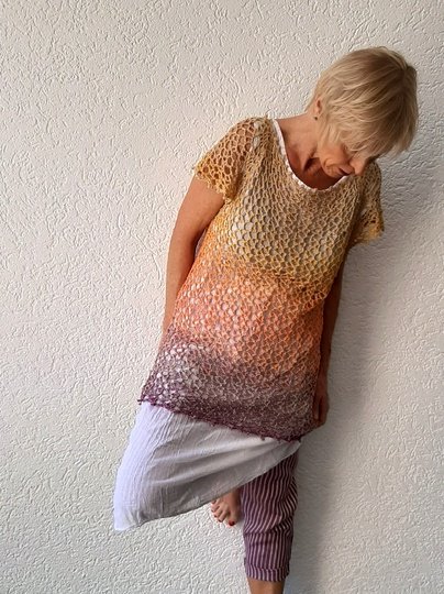 Sommer Tunika, Netzshirt "Hot Summer", alle Größen