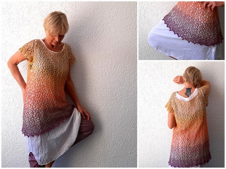 Sommer Tunika, Netzshirt "Hot Summer", alle Größen