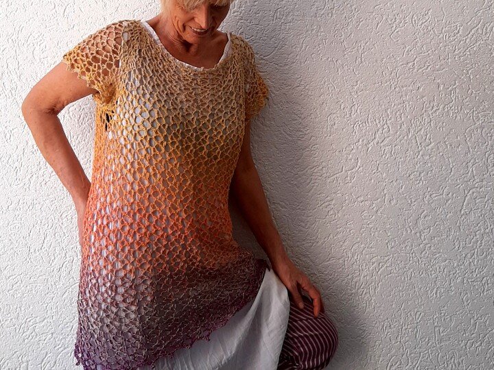 Sommer Tunika, Netzshirt "Hot Summer", alle Größen