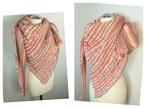 153 Strickanleitung symmetrisches Tuch mit Zopfmuster 2