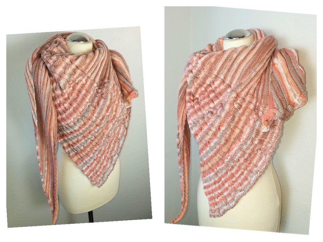 153 Strickanleitung symmetrisches Tuch mit Zopfmuster 2