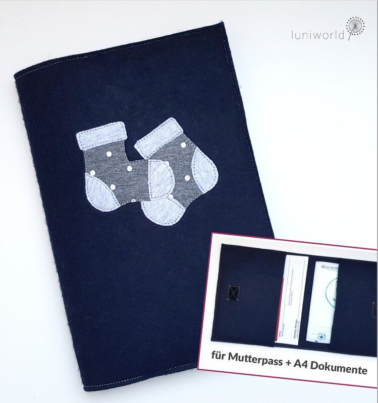 Mutterpasshülle aus Filz nähen (inkl. Applikationsvorlage)