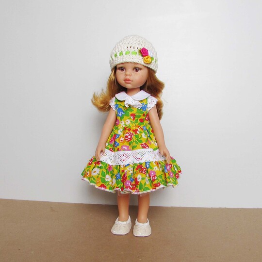 Doll dress Paola Reina outfit pattern