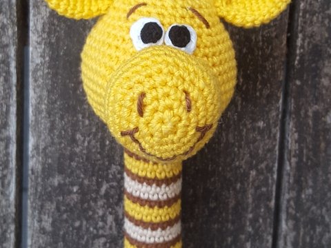 Häkelanleitung Rassel - Giraffe