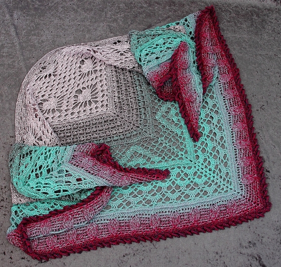 Häkelanleitung Tuch, Dreieckstuch, Schultertuch Fantuch