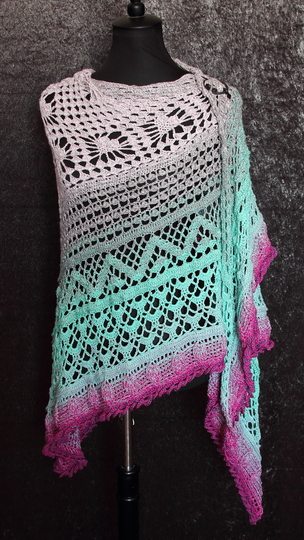 Häkelanleitung Tuch, Dreieckstuch, Schultertuch Fantuch