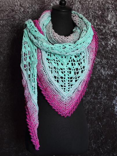 Häkelanleitung Tuch, Dreieckstuch, Schultertuch Fantuch