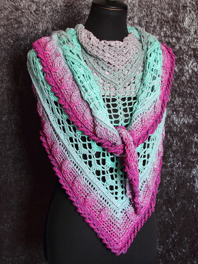 Häkelanleitung Tuch, Dreieckstuch, Schultertuch Fantuch