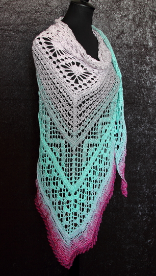 Häkelanleitung Tuch, Dreieckstuch, Schultertuch Fantuch