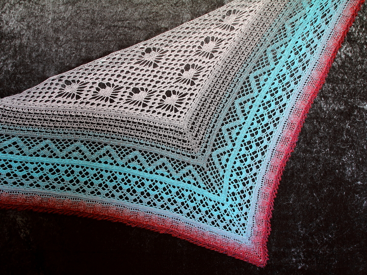 Häkelanleitung Tuch, Dreieckstuch, Schultertuch Fantuch