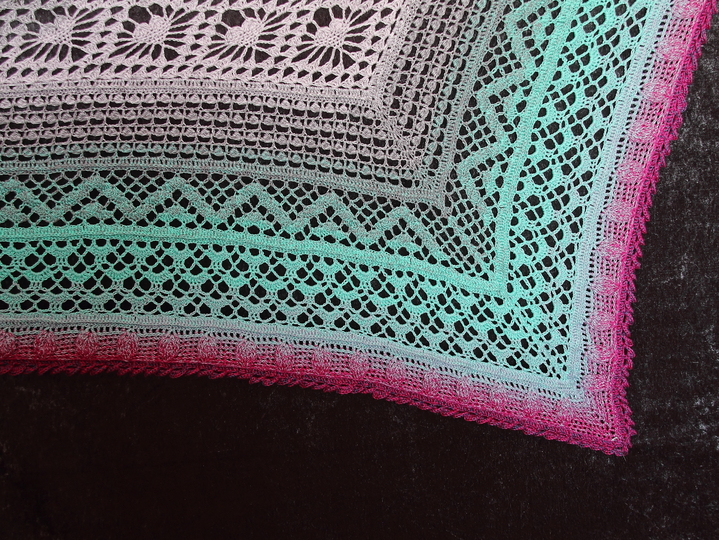 Häkelanleitung Tuch, Dreieckstuch, Schultertuch Fantuch