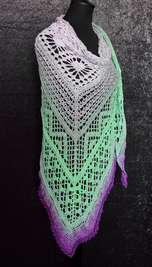 Häkelanleitung Tuch, Dreieckstuch, Schultertuch Fantuch