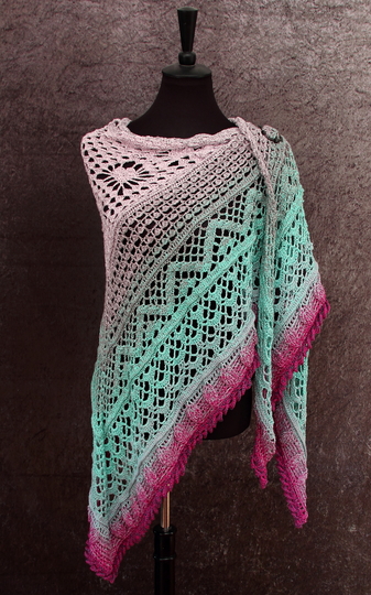 Häkelanleitung Tuch, Dreieckstuch, Schultertuch Fantuch