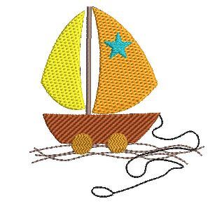 Stickdatei Boot Vollstick 3er SET 10x10cm - Bild 7