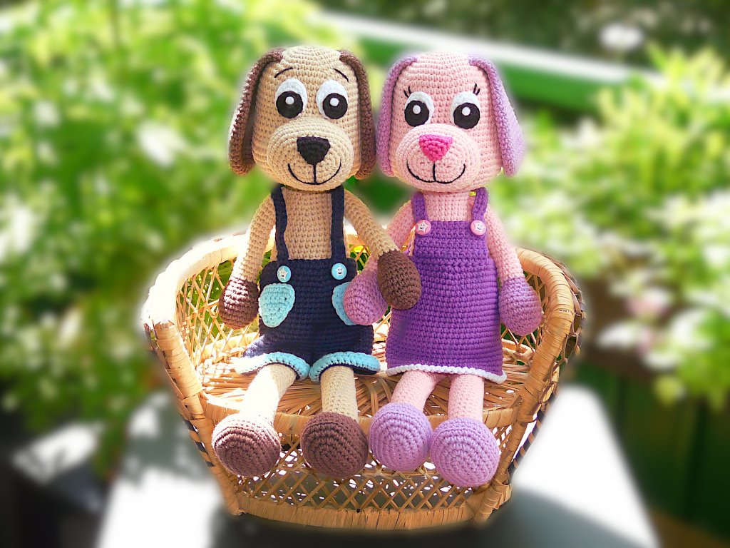 Häkelanleitung, Schlenkertier Hund