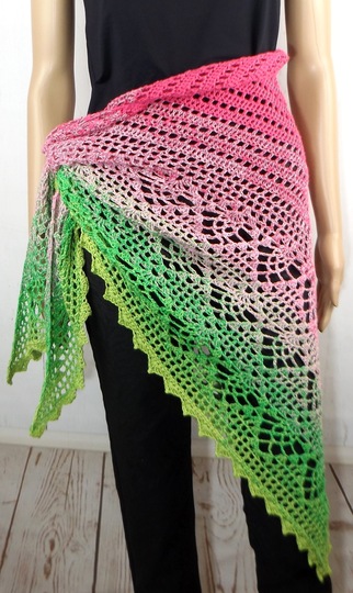 Häkelanleitung Dreieckstuch "Sommerflieder"