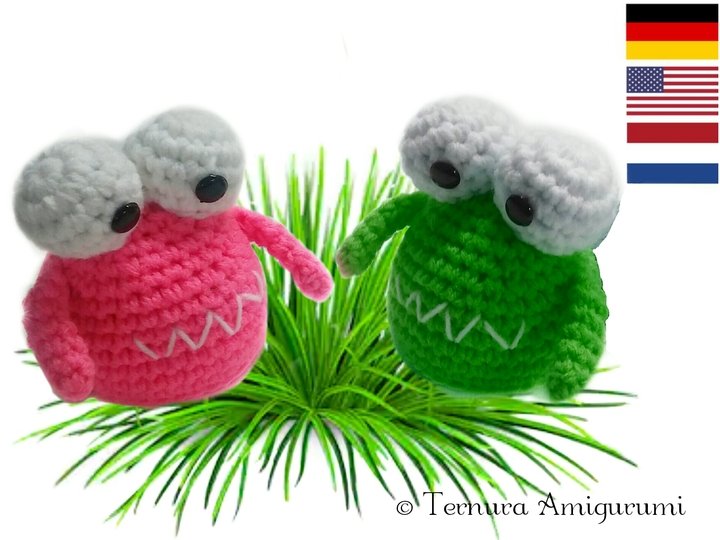 Crochet Pattern for sweet monster! PDF ternura amigurumi english- deutsch- dutch