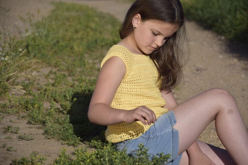 + SONA + Sommershirt häkeln, ab Größe 74- 56 Damen mit raffiniertem Rückenmuster, auch jedes andere Garn ist möglich, Häkelshirt