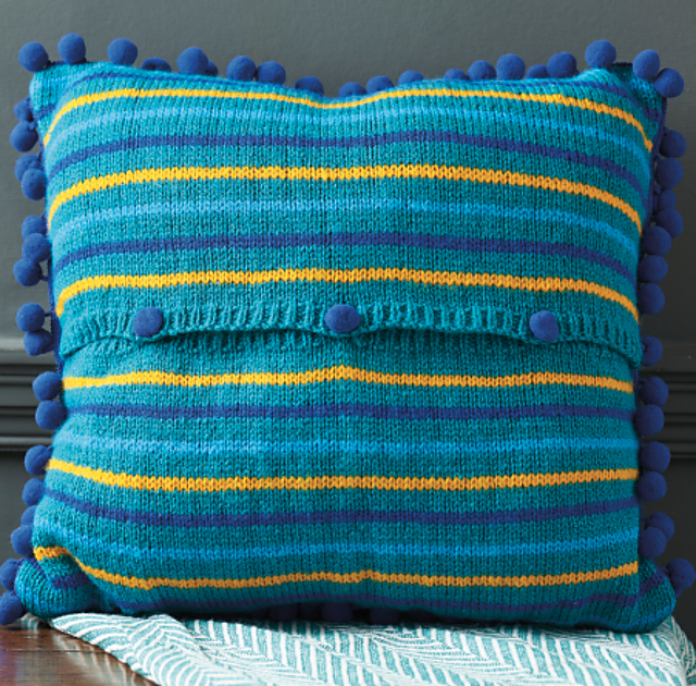 True Colours Peacock Cushion Knitting Pattern - Image 6