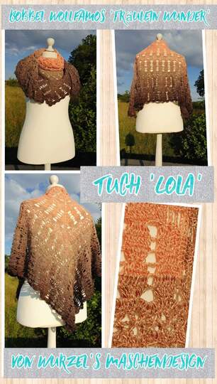 Tuch Lola häkeln Dreieckstuch Schultertuch Häkeltuch