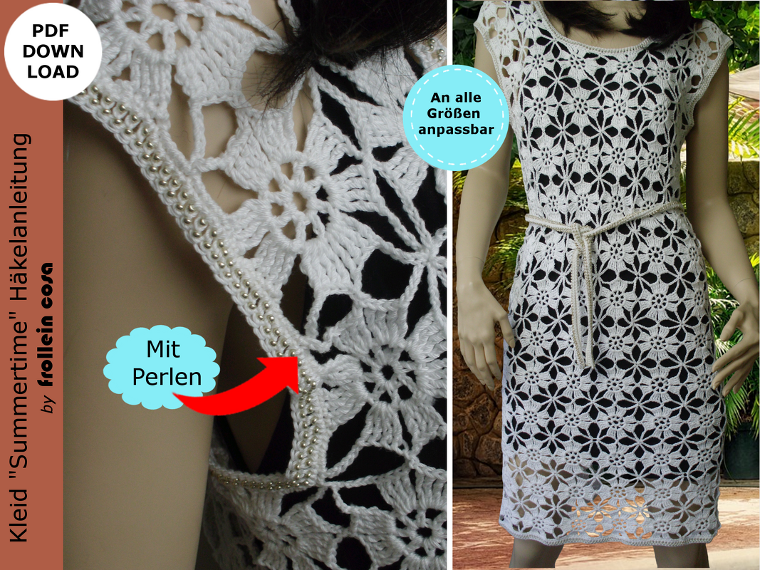 Häkelkleid "Summertime" Gr. 36/38