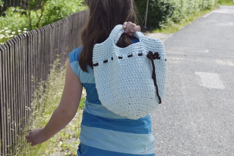 + ABBY + Häkelbeutel im Grobstricklook, Einkaufbeutel, Häkeltasche, Strandtasche, Tascheno waste