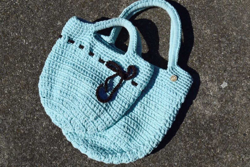 + ABBY + Häkelbeutel im Grobstricklook, Einkaufbeutel, Häkeltasche, Strandtasche, Tascheno waste